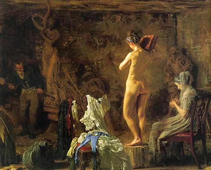 Thomas Eakins William Rush Carving his Allegorical Figure of the Schuylkill River France oil painting art